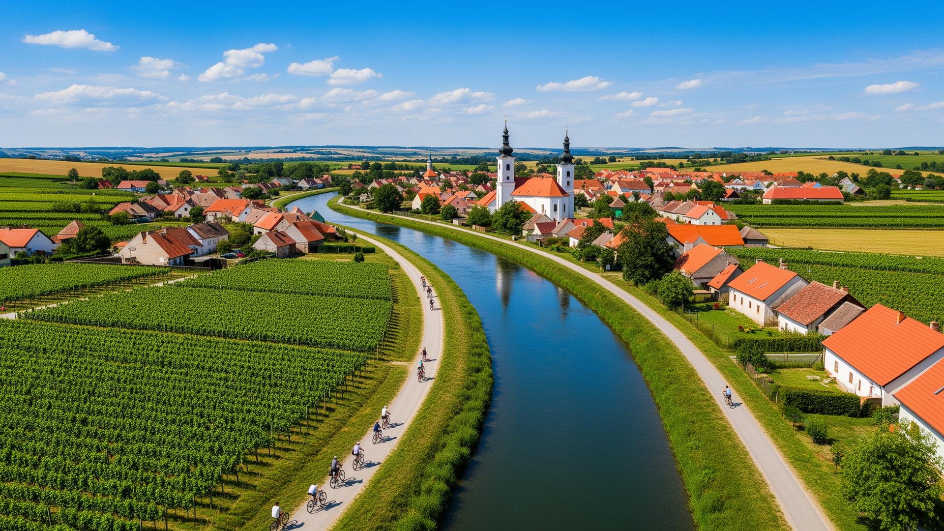 Baťův kanál ráno